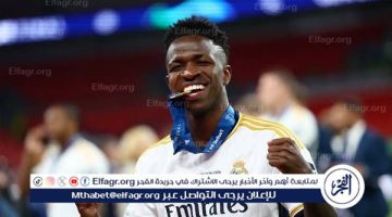 فينيسيوس جونيور يستلم جائزة أفضل لاعب في دوري الأبطال الموسم الماضي