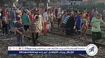 مصرع شخصين صدمهما قطار فى المنيا